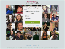 Tablet Screenshot of adventistdatinguk.com